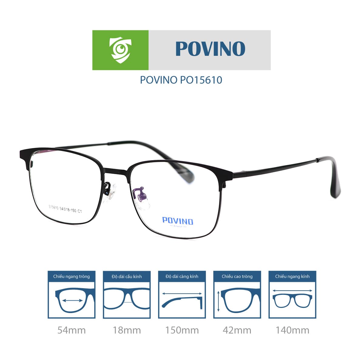 Gọng kính POVINO PO15610 - Ảnh 14