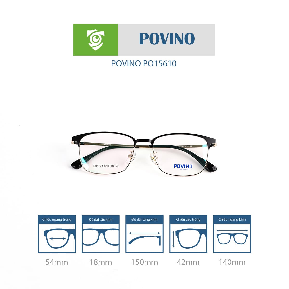 Gọng kính POVINO PO15610 - Ảnh 10