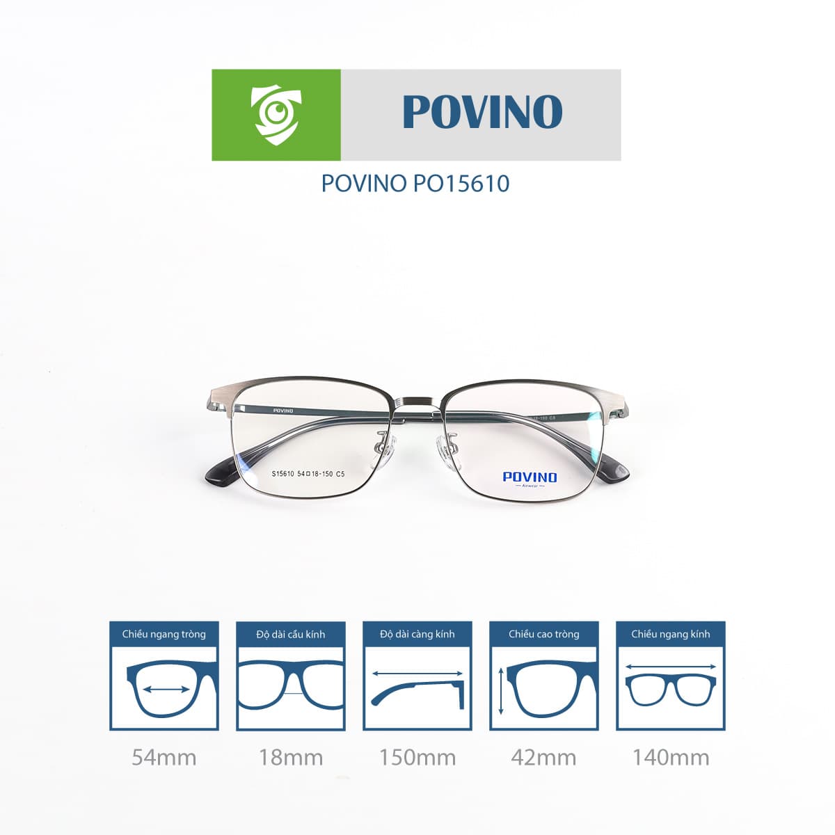 Gọng kính POVINO PO15610 - Ảnh 9