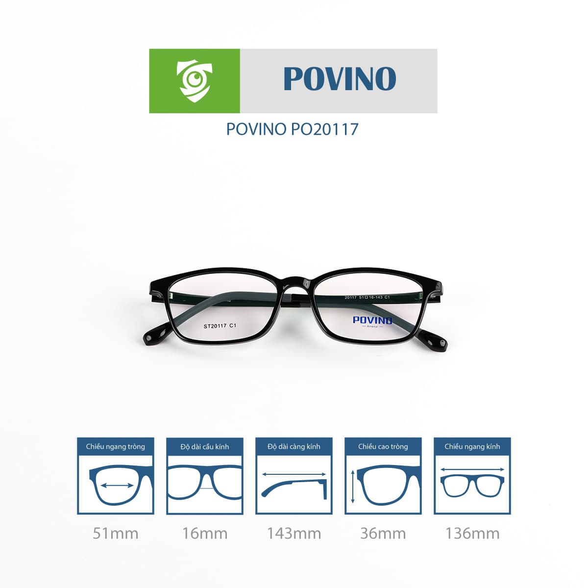 Gọng kính POVINO PO20117 - Ảnh 10