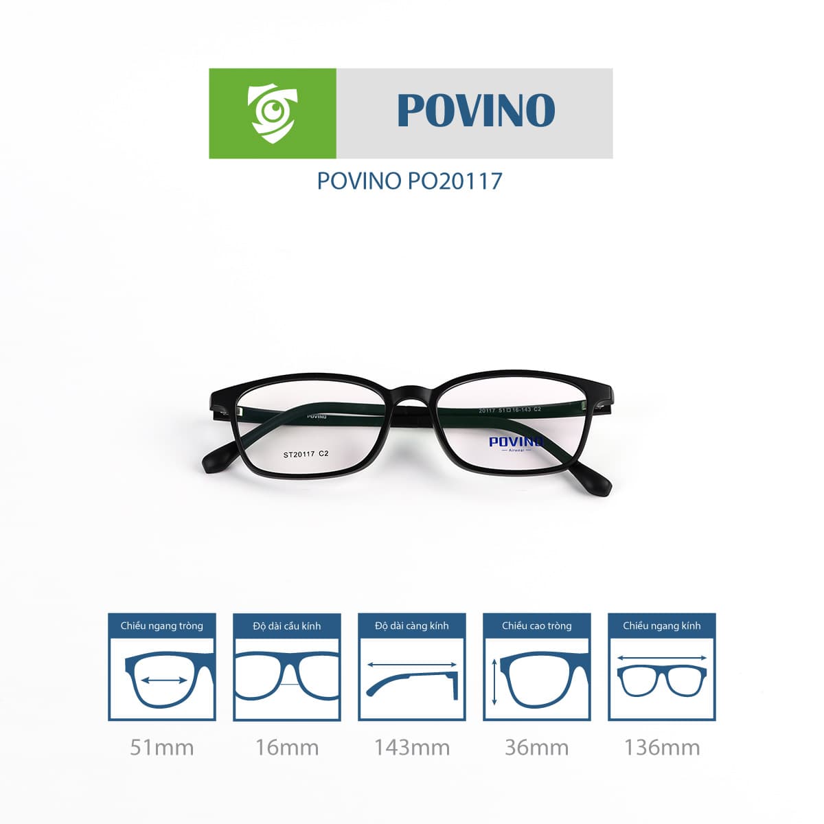Gọng kính POVINO PO20117 - Ảnh 7