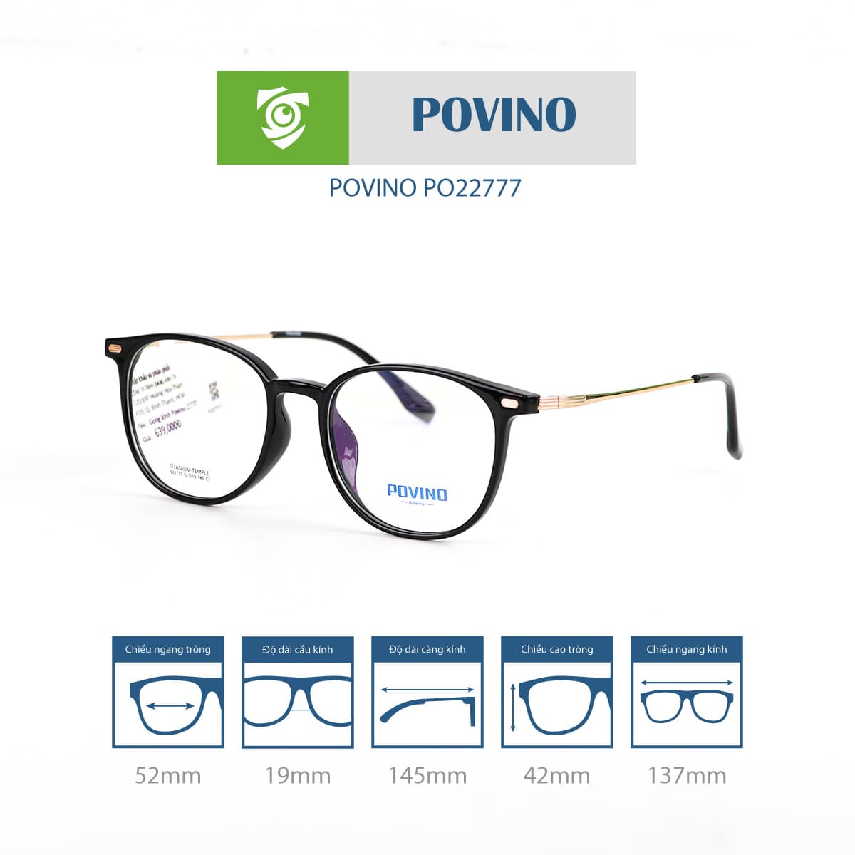 Gọng kính POVINO PO22777 - Ảnh 2