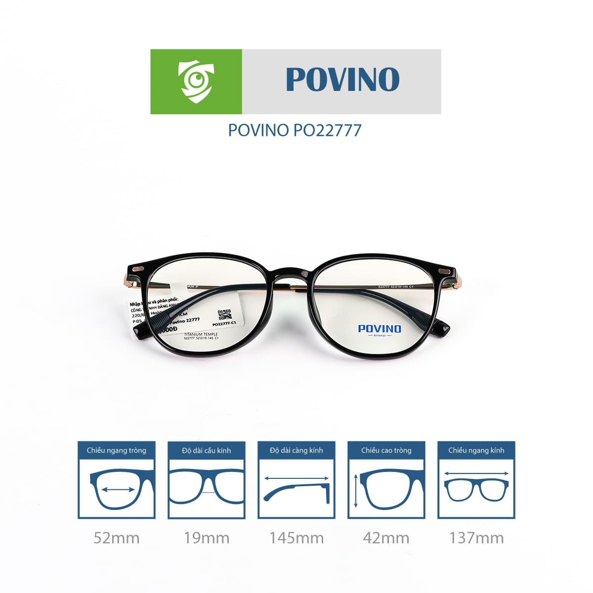 Gọng kính POVINO PO22777 - Ảnh 3