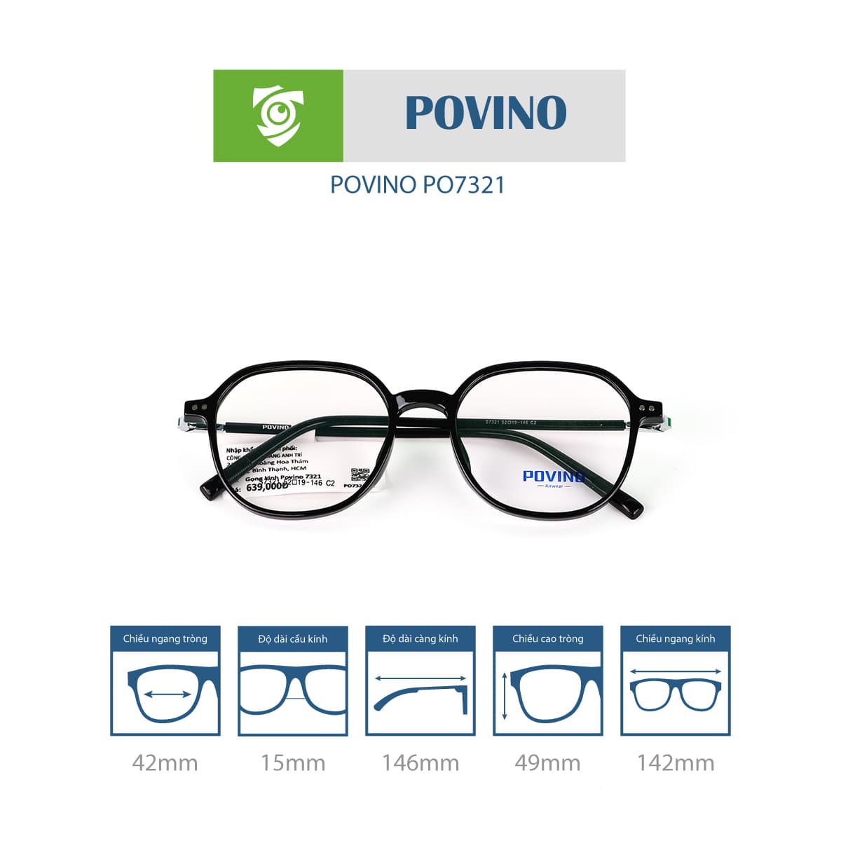 Gọng kính POVINO PO7321 - Ảnh 4