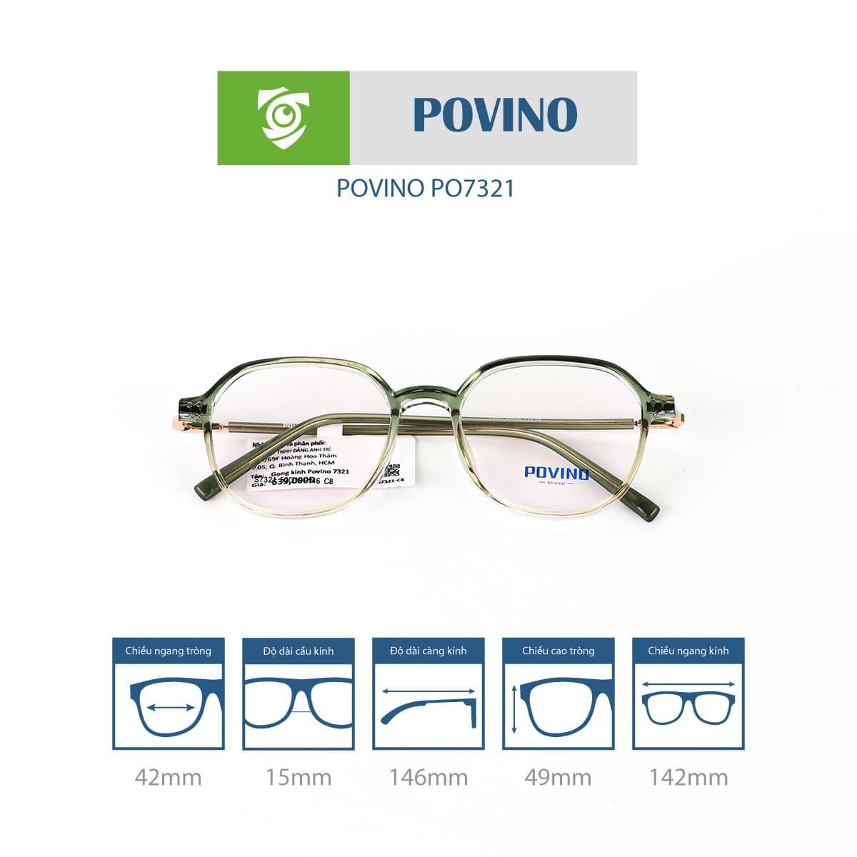 Gọng kính POVINO PO7321 - Ảnh 3