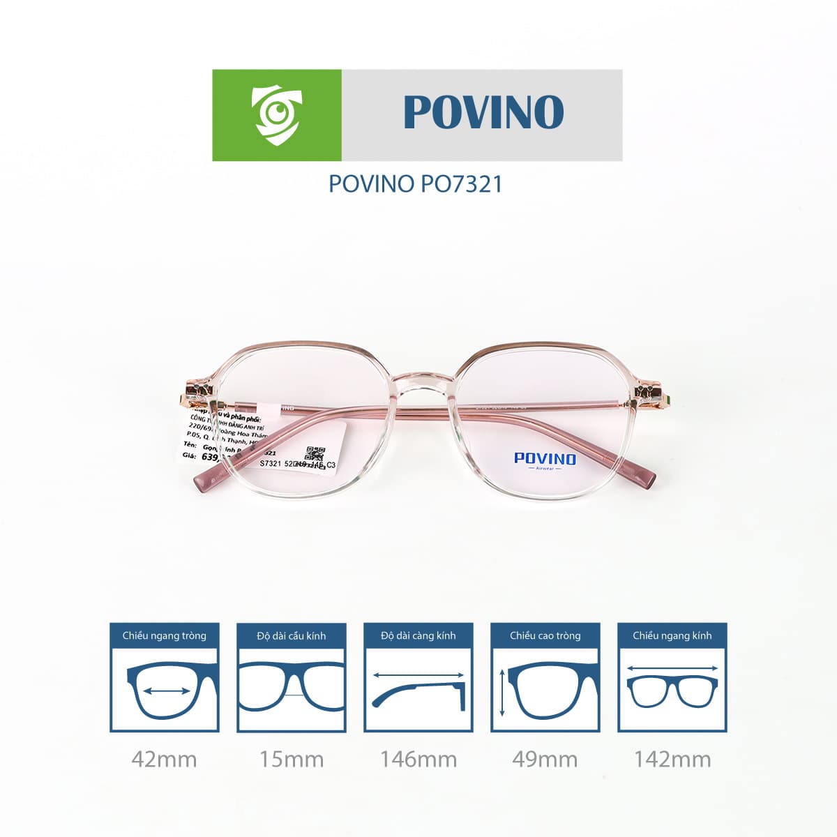 Gọng kính POVINO PO7321 - Ảnh 2