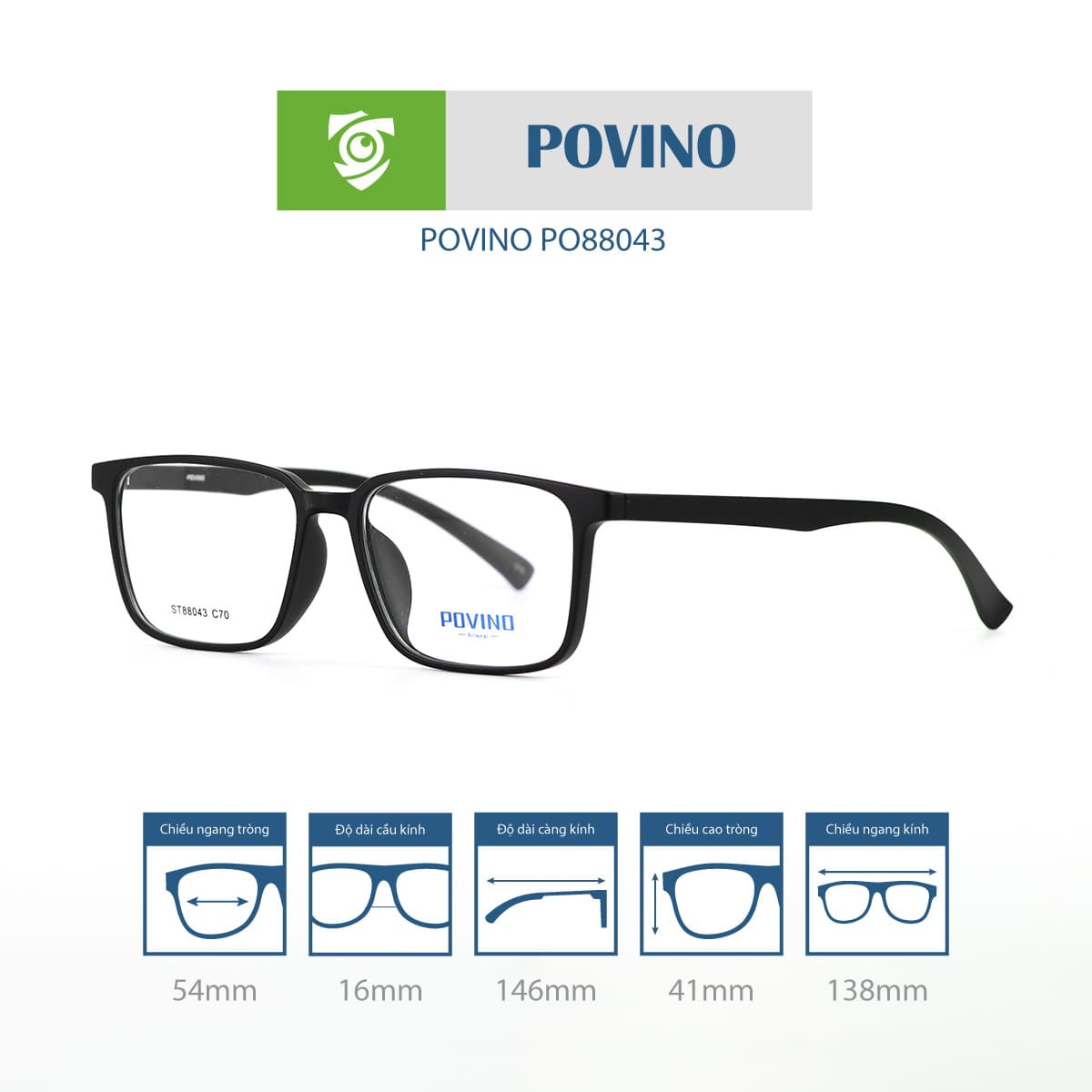 Gọng kính POVINO PO88043 - Ảnh 10