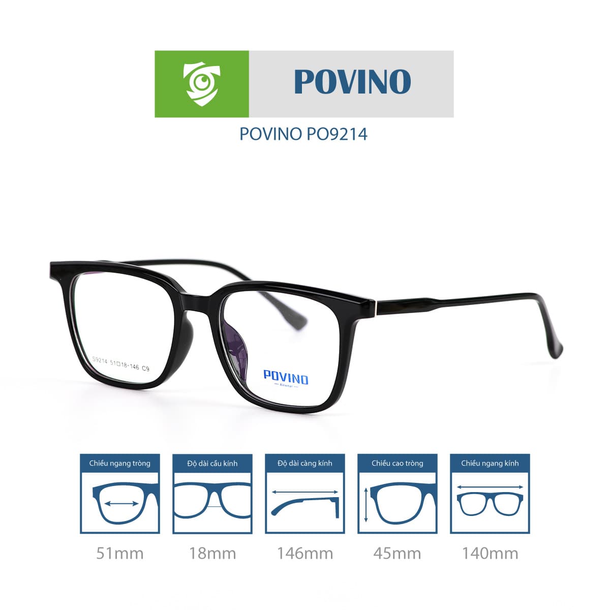 Gọng kính POVINO PO9214 - Ảnh 8