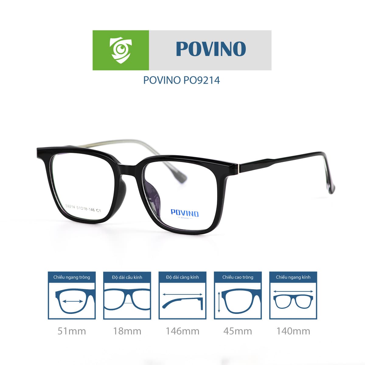 Gọng kính POVINO PO9214 - Ảnh 5