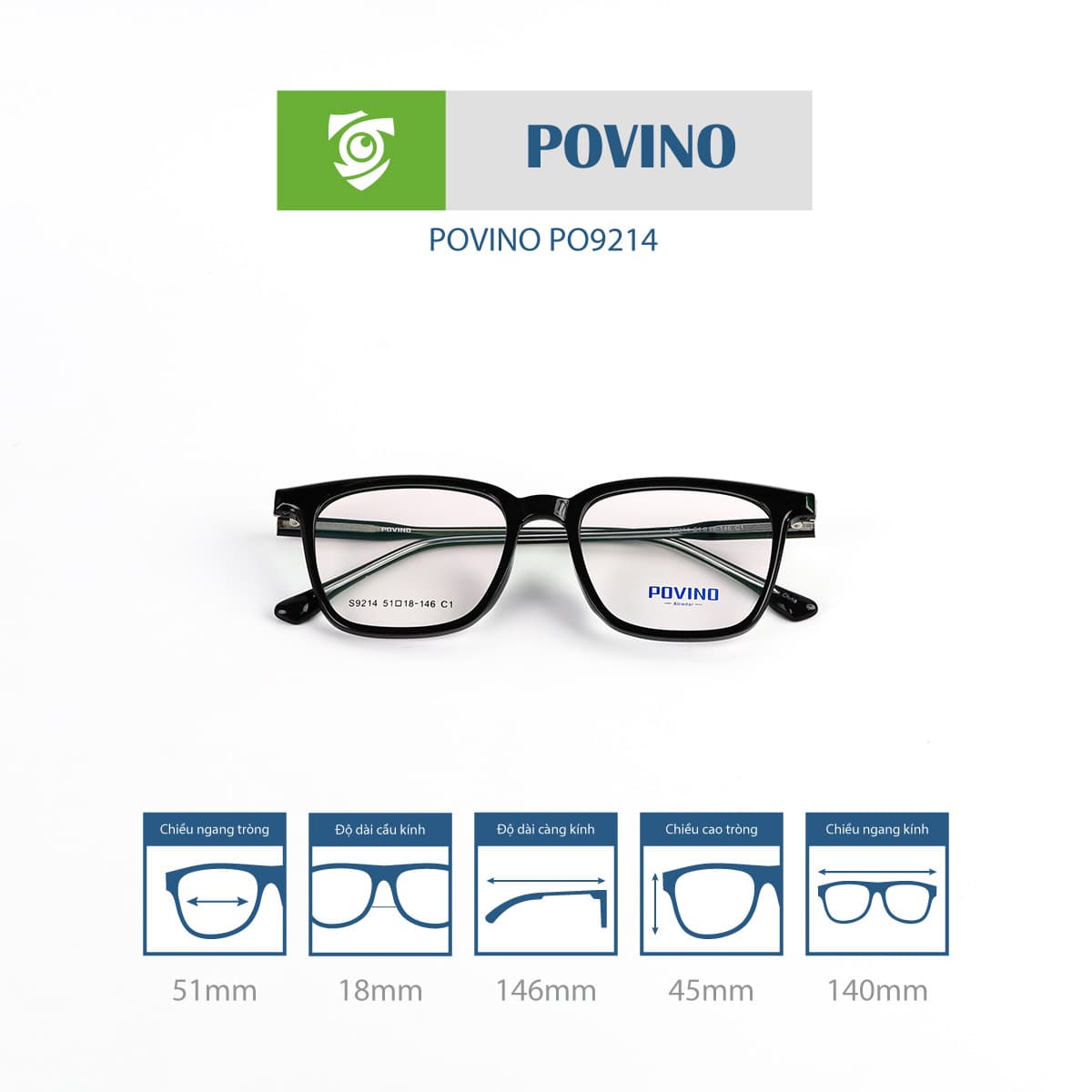 Gọng kính POVINO PO9214 - Ảnh 2