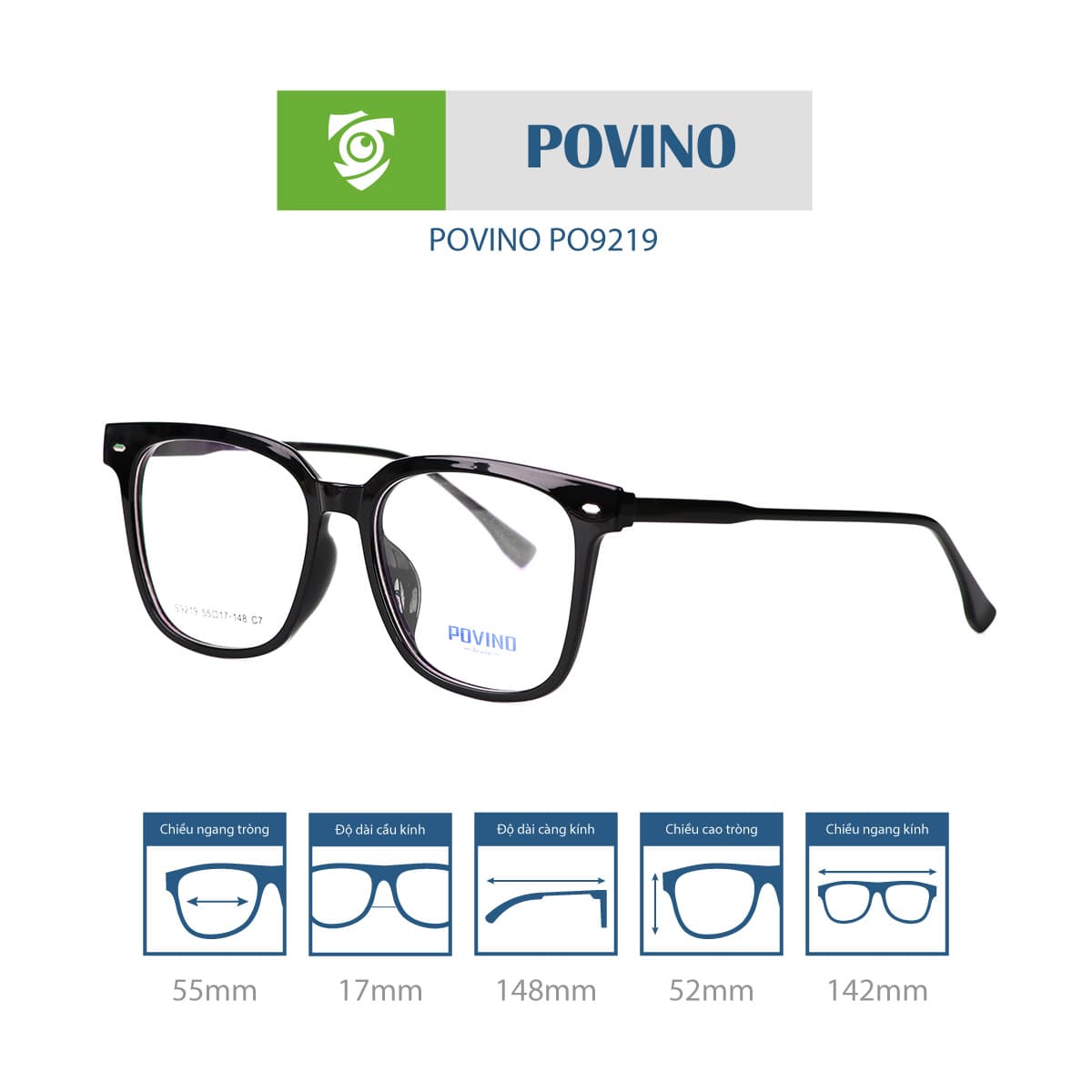 Gọng kính POVINO PO9219 - Ảnh 6