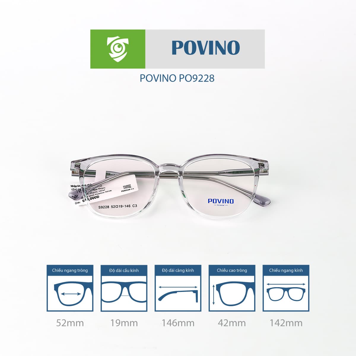 Gọng kính POVINO PO9228 - Ảnh 2