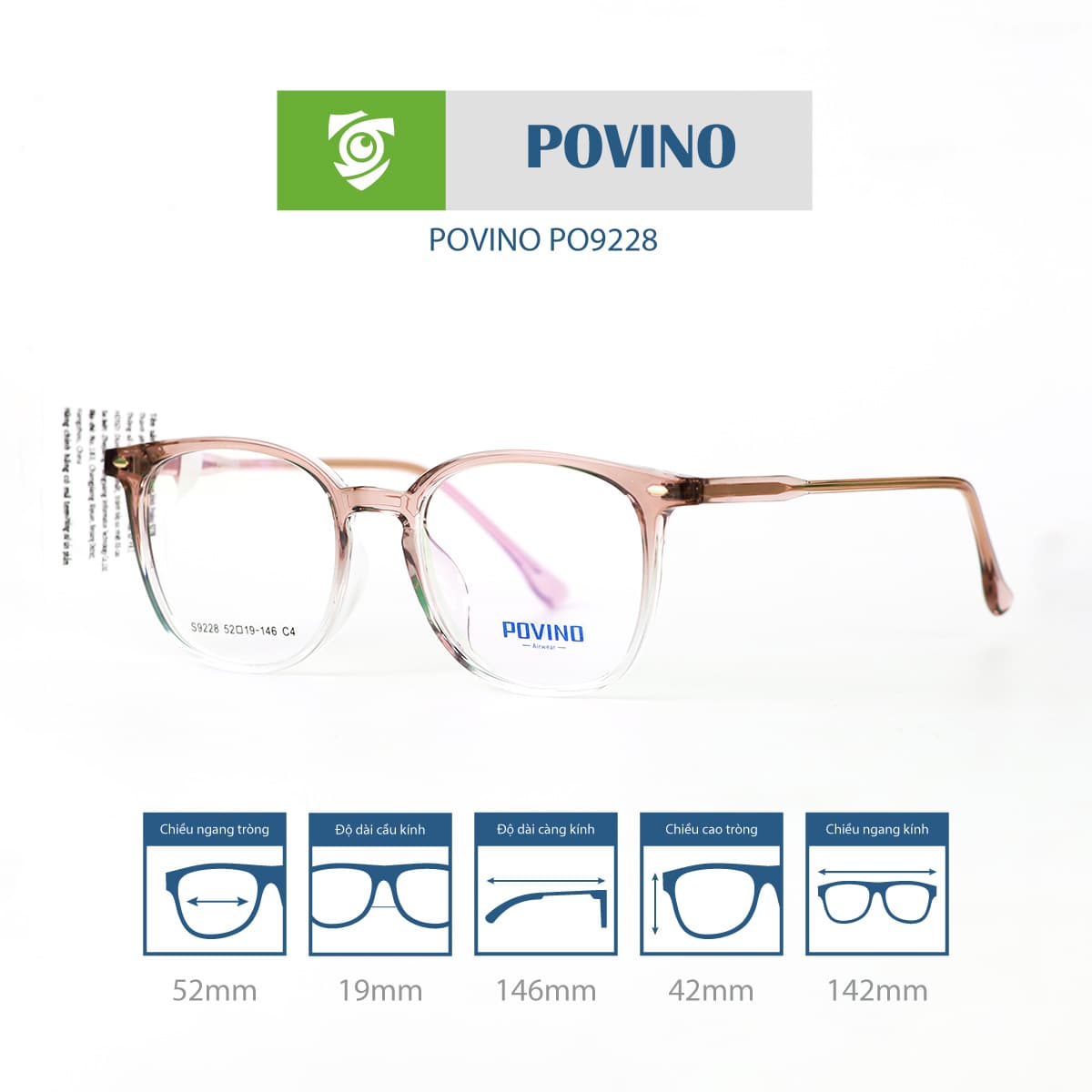 Gọng kính POVINO PO9228 - Ảnh 10