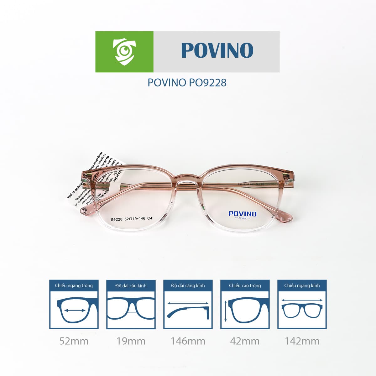 Gọng kính POVINO PO9228 - Ảnh 6