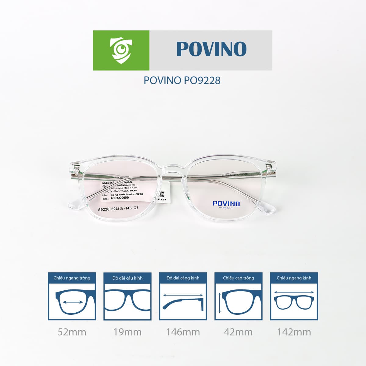 Gọng kính POVINO PO9228 - Ảnh 4