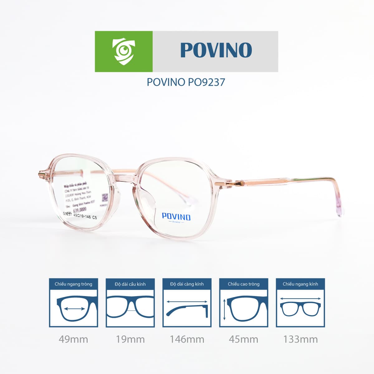 Gọng kính POVINO PO9237 - Ảnh 10
