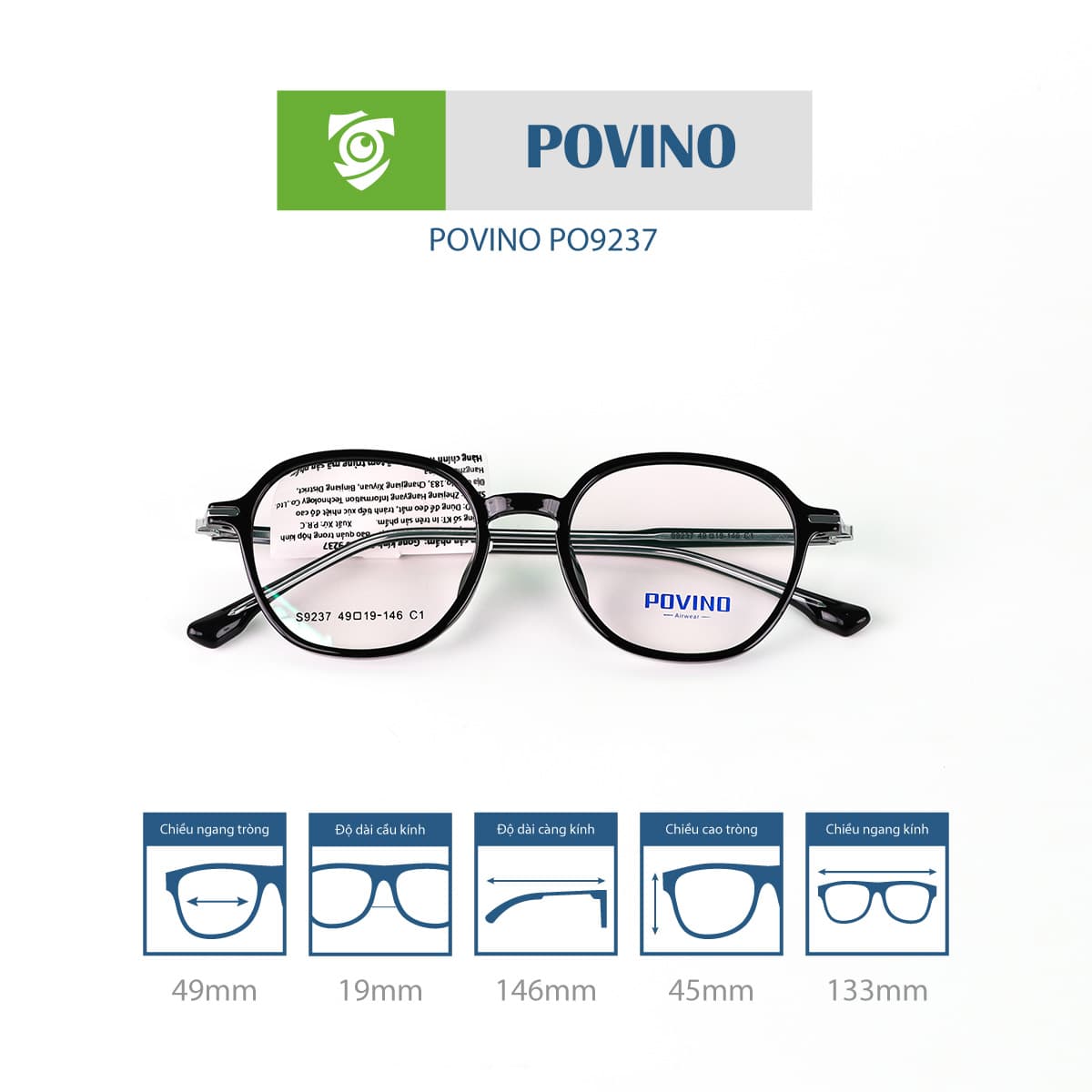 Gọng kính POVINO PO9237 - Ảnh 7