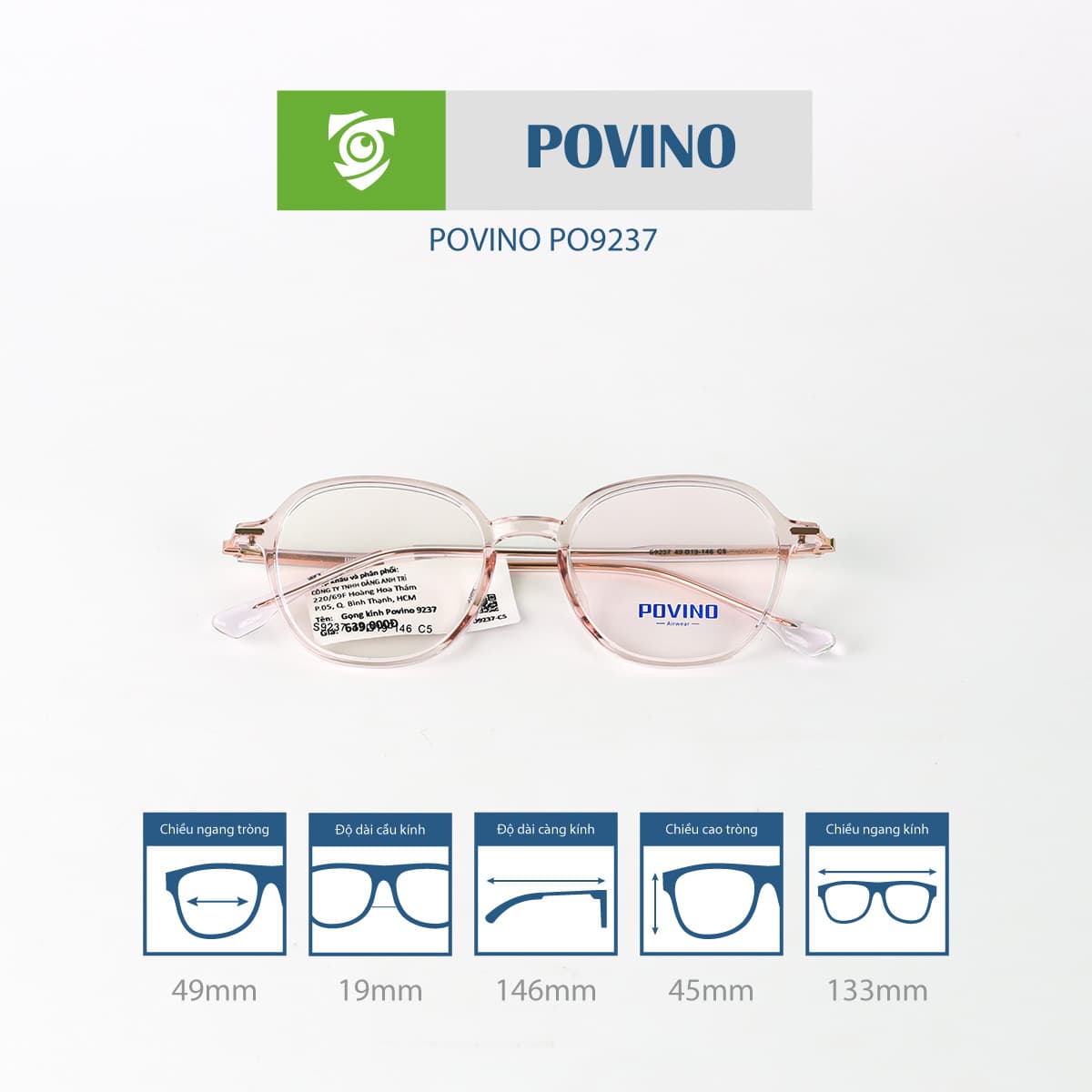 Gọng kính POVINO PO9237 - Ảnh 6