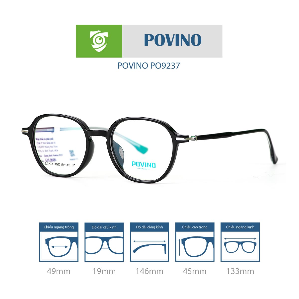 Gọng kính POVINO PO9237 - Ảnh 2