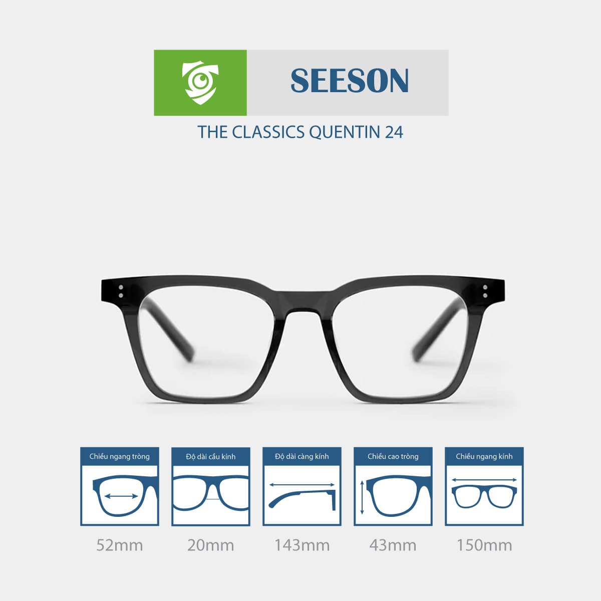Gọng kính SEESON QUENTIN 24