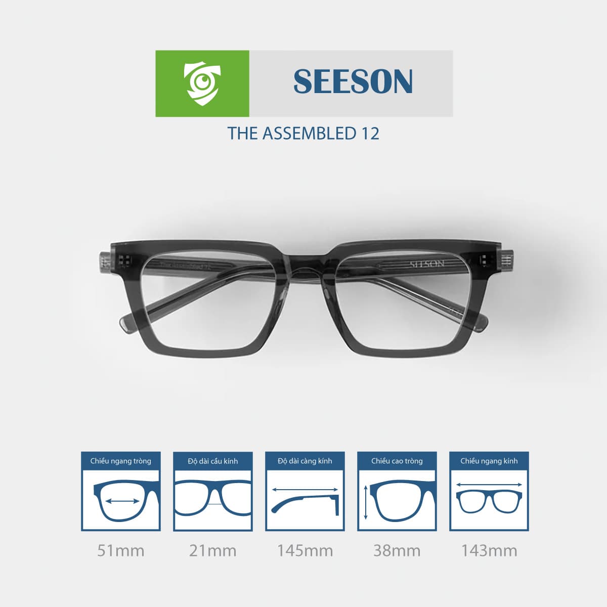 Gọng kính SEESON THE ASSEMBLED 12 - Ảnh 4