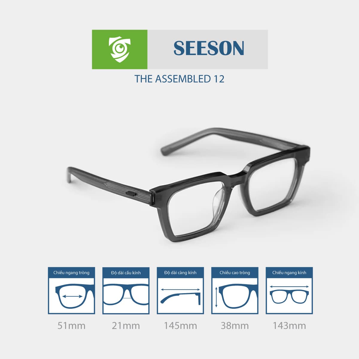 Gọng kính SEESON THE ASSEMBLED 12 - Ảnh 2