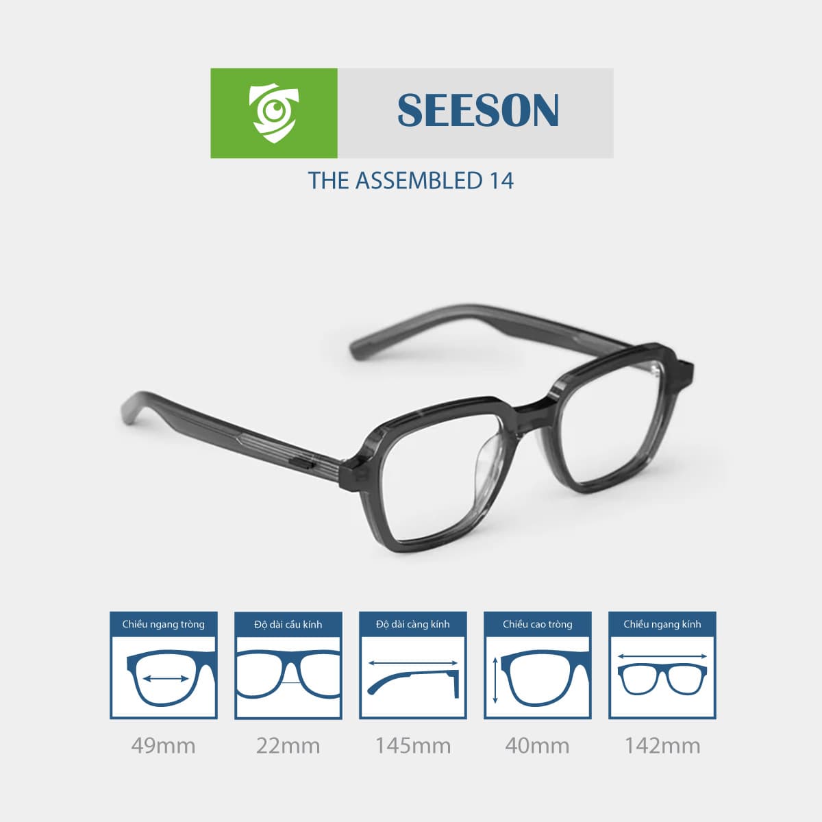 Gọng kính SEESON THE ASSEMBLED 14 - Ảnh 5