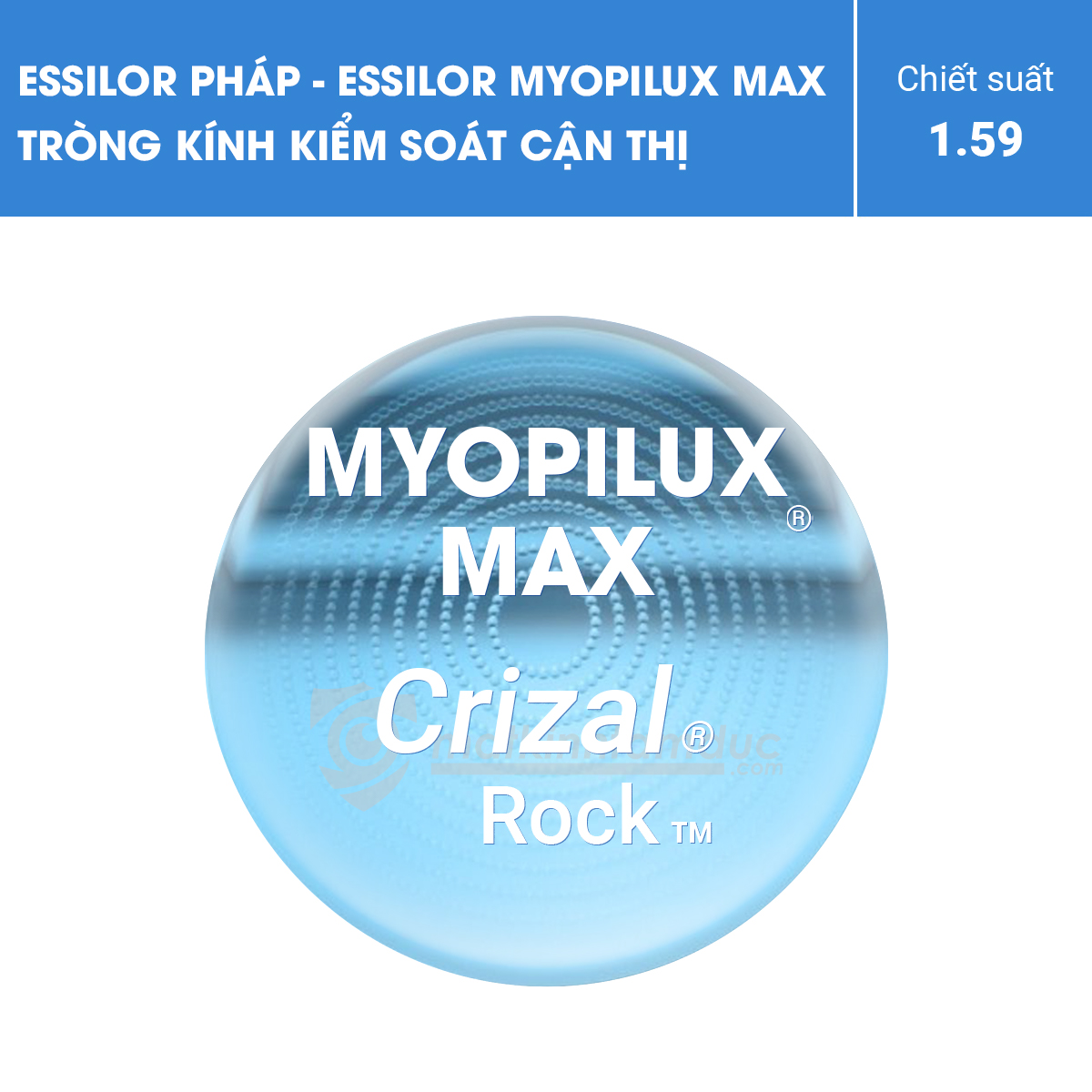 Tròng kính kiểm soát cận thị Essilor Myopilux Max - Ảnh 1