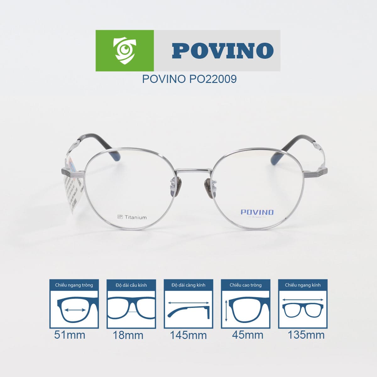 Gọng kính POVINO PO22009 - Ảnh 1