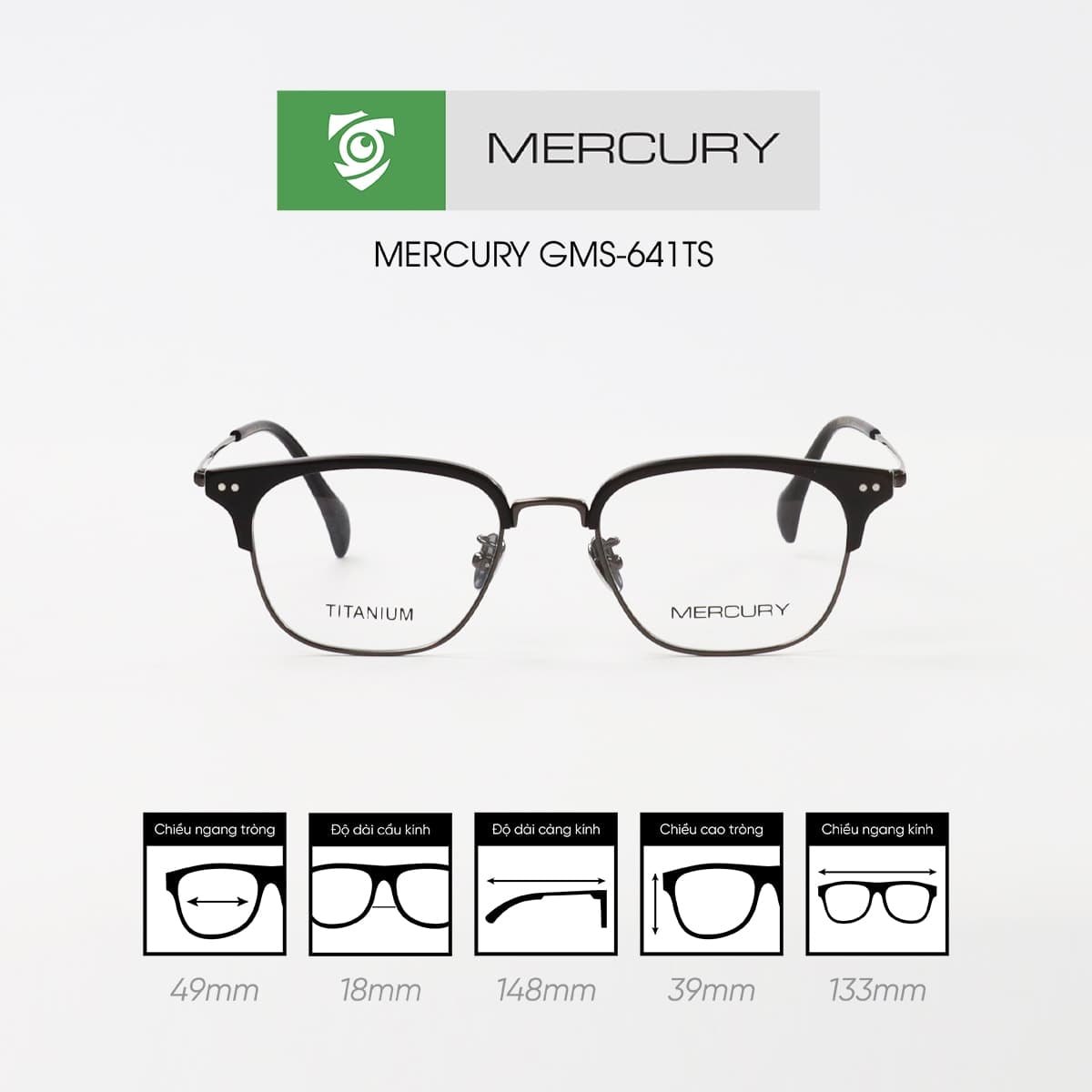 Gọng kính MERCURY GMS-641TS - Ảnh 1