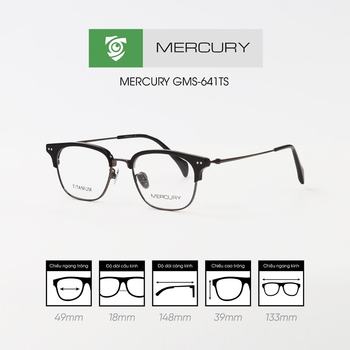 Gọng kính MERCURY GMS-641TS - Ảnh 3