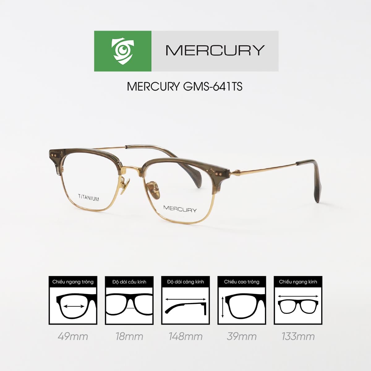 Gọng kính MERCURY GMS-641TS - Ảnh 9