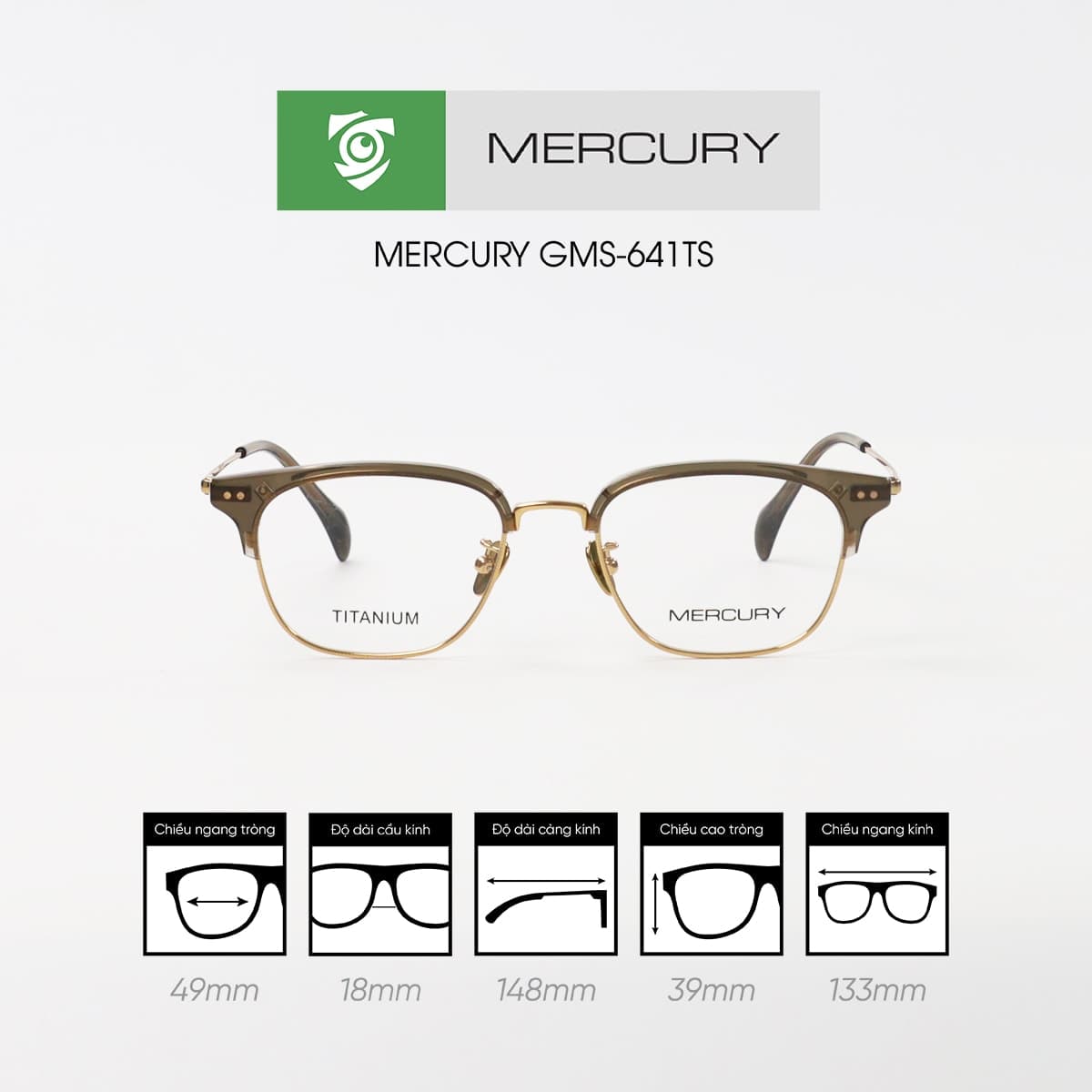 Gọng kính MERCURY GMS-641TS - Ảnh 8