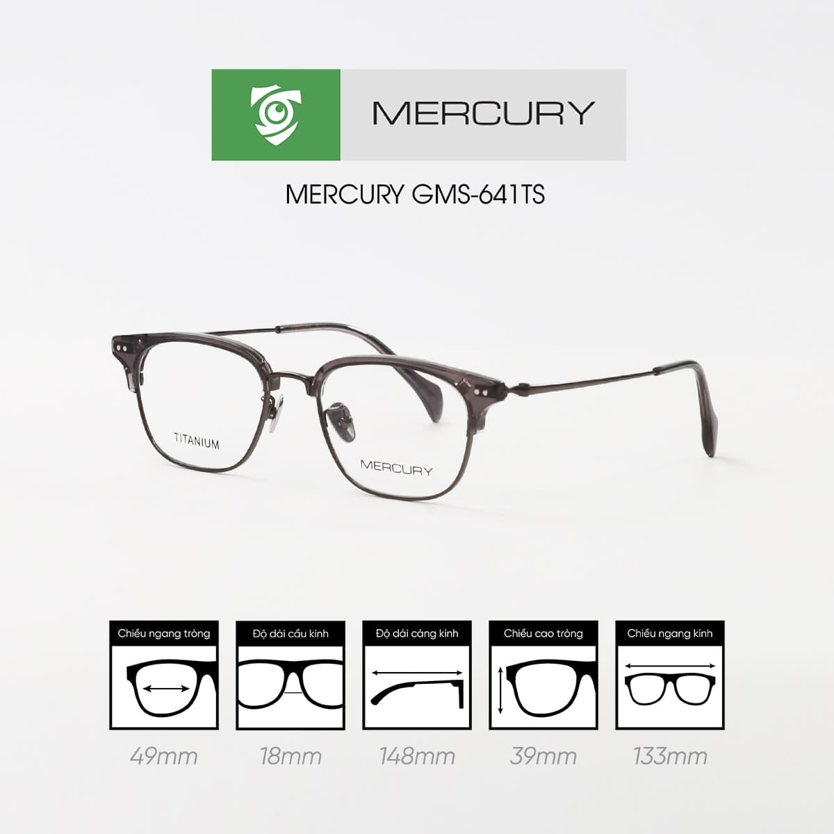Gọng kính MERCURY GMS-641TS - Ảnh 7