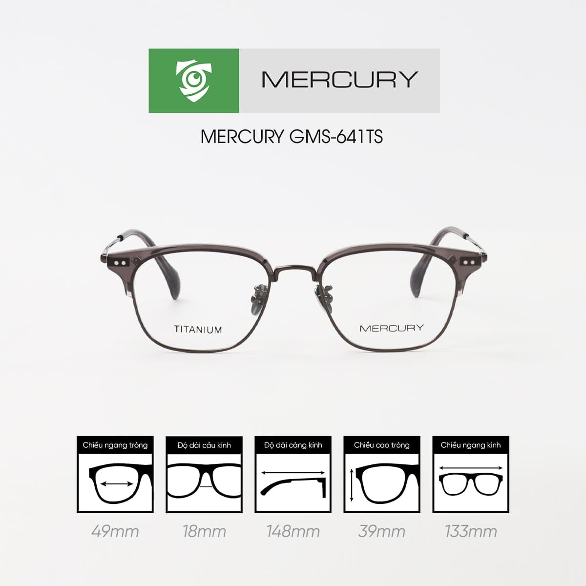 Gọng kính MERCURY GMS-641TS - Ảnh 6