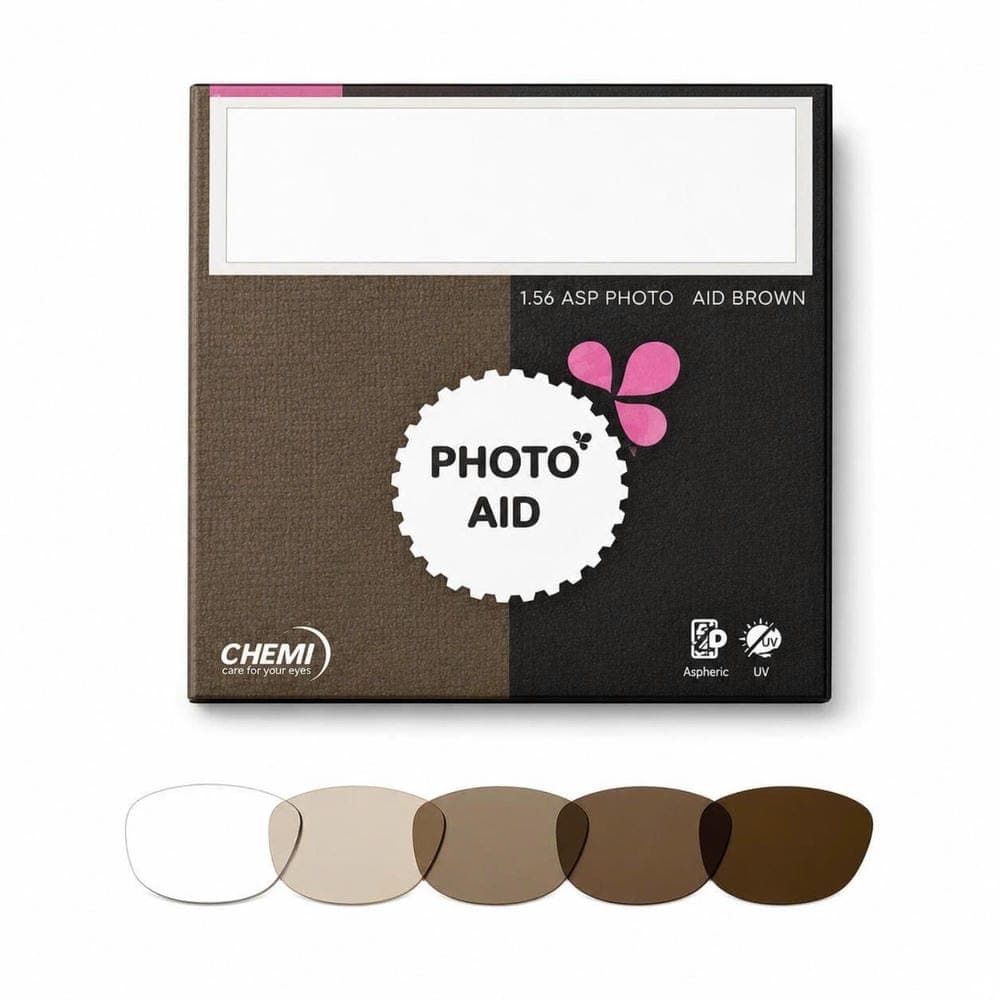 Tròng kính đổi màu kiểm soát ánh sáng xanh - Chemi Photo Aid 1.60 - Ảnh 3
