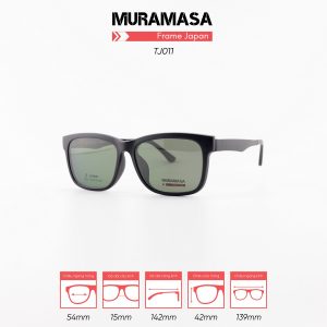 Kính cận râm tháo lắp TJ011 - Đen