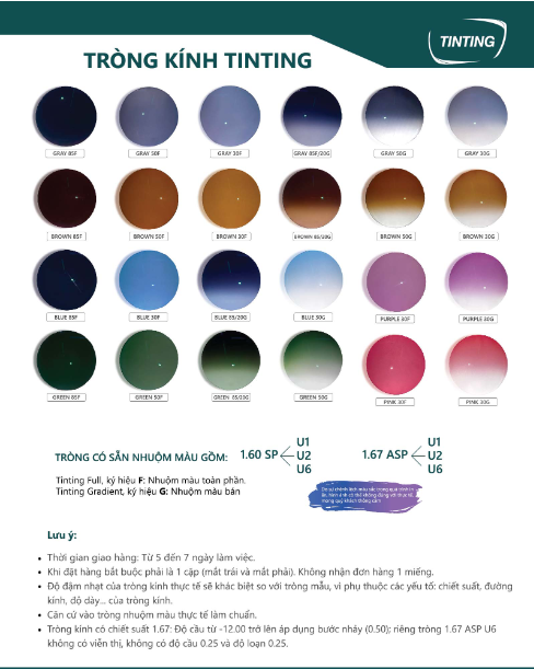 Tròng Kính Râm Cận Chemi Tint