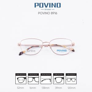 Gọng kính POVINO ST8916 - Nâu