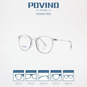 Gọng kính POVINO PO9531 - Xám