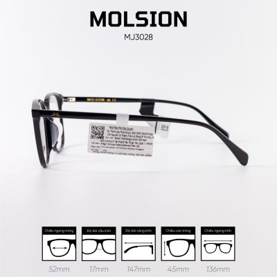 Gọng kính MOLSION MJ3028 mặt bên 