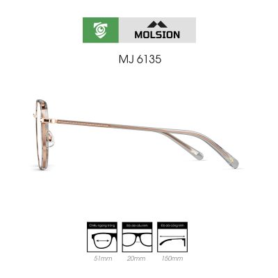 gọng kính MOLSION MJ6135 màu hồng