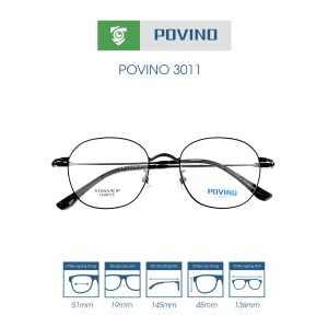 Gọng kính POVINO PO3011 - Đen