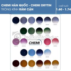 Tròng kính râm cận Chemi DryTin là tròng kính mát có độ cao cấp của thương hiệu Chemilens.