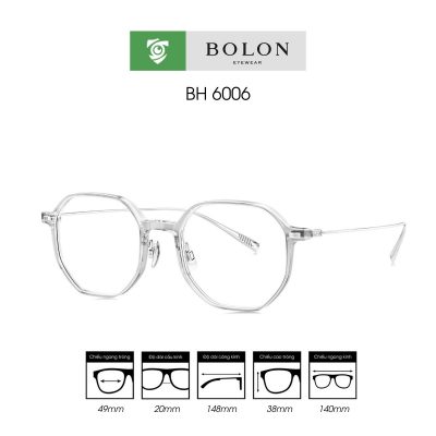 Gọng kính BOLON BH6006 - gọng kính đa giác màu xám