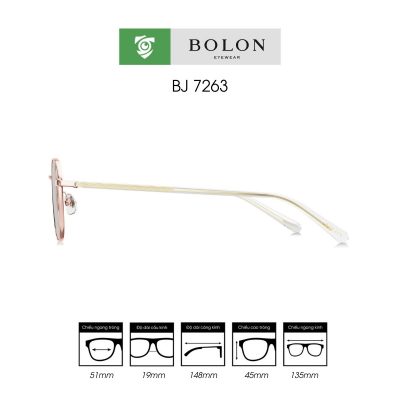 Gọng kính BOLON BJ7263 màu hồng vàng