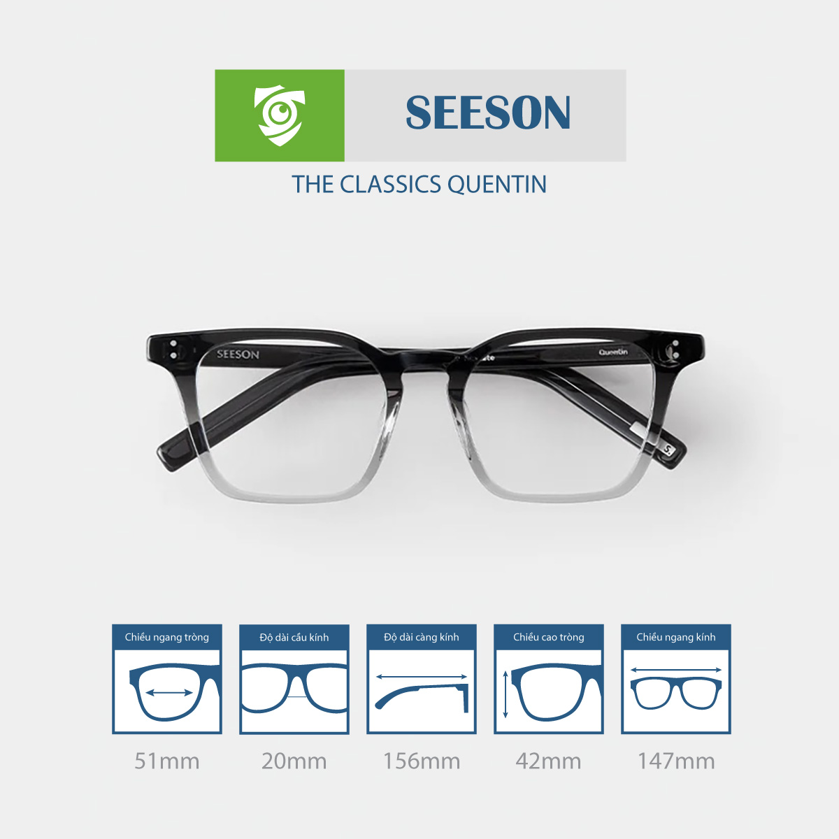 Gọng kính SEESON THE CLASSIC QUENTIN