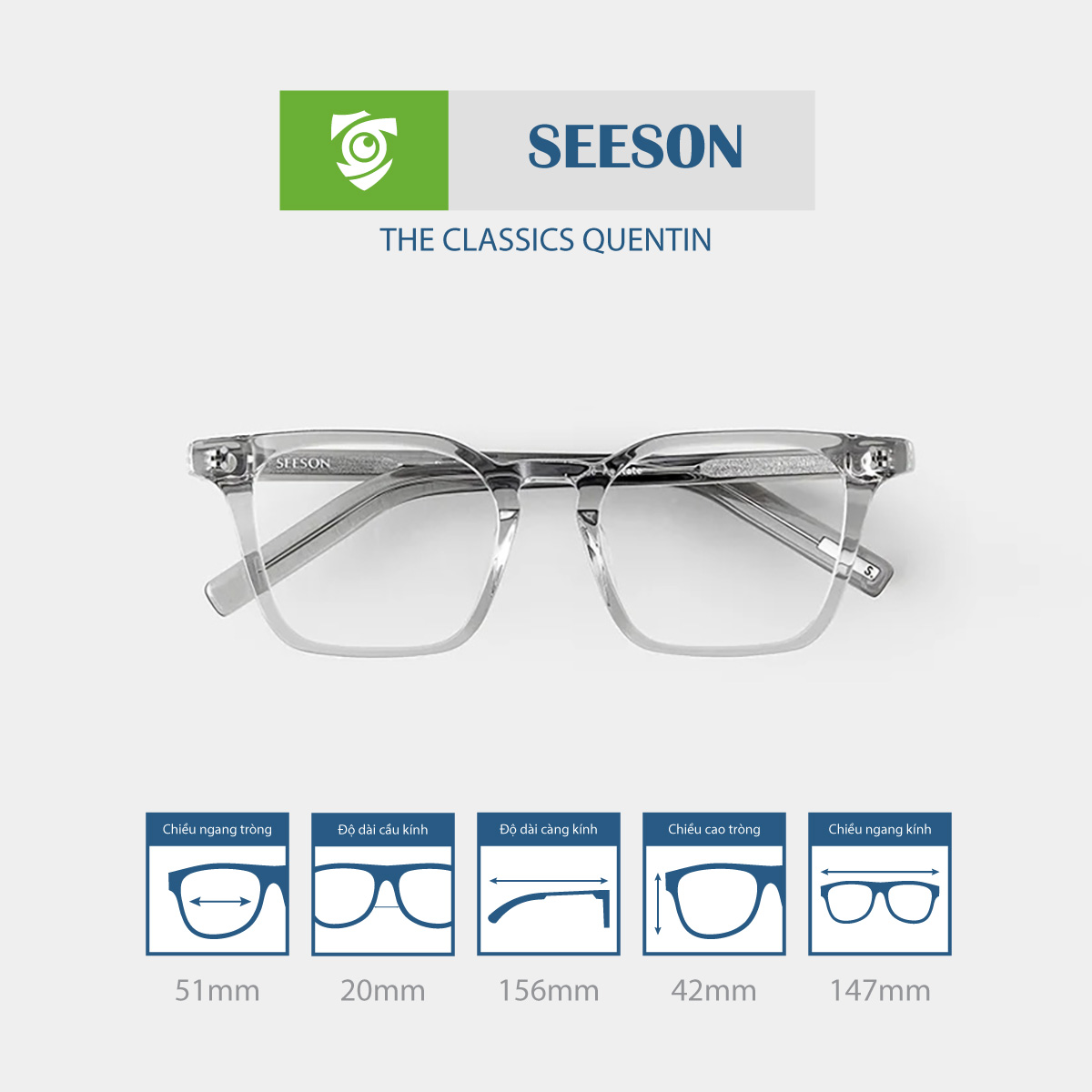 Gọng kính SEESON THE CLASSIC QUENTIN