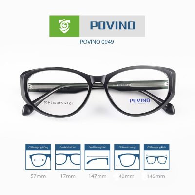 PO0949 gấp gọng đen