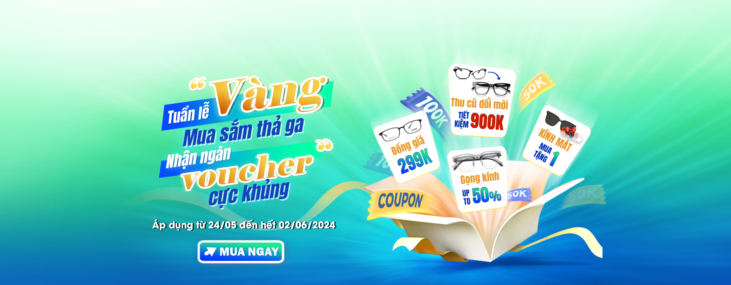 Tuần Lễ Vàng – Nhận Ngàn Voucher Khủng Tại Mắt Kính Tâm Đức!